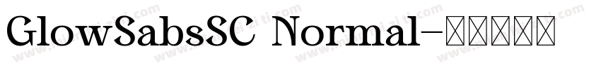 GlowSabsSC Normal字体转换